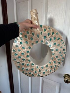 Large Iridescent Geometric Vase